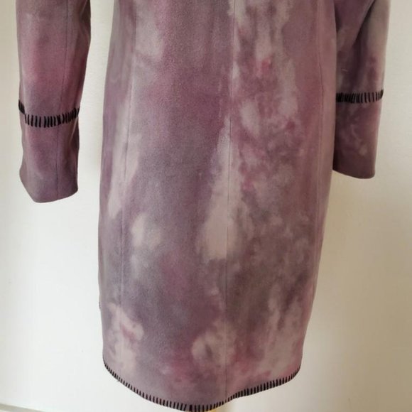 Vintage Marvin Richards Cashmere Long hoodie Coat gray black Red purple M L XL - Picture 15 of 15